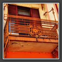 Lugoj, art déco iron balcony, Strada Alexendru Mocioni