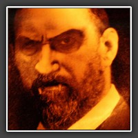 Illustration from City Scouter: Bram Stoker as a vampire - from an article about The Bram Stoker Dracula Experience, West Wood Club,  Clontarf Road in Dublin.