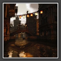 Illustration from Venexia, a virtual city in Second Life that is a gothic interpration of Venice, Italy.  It is tailored to vampire role play.